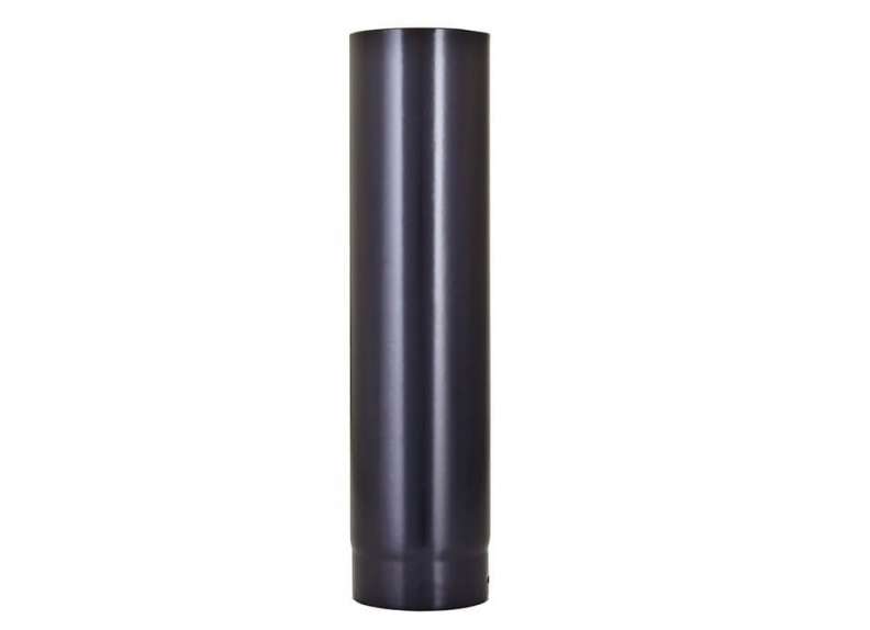 Vitreous enamel flue pipe Matt Black 125mm (5″)