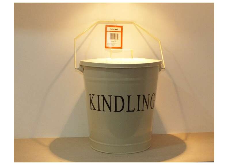 Cream Enamel Kindling Bucket (Accesories)