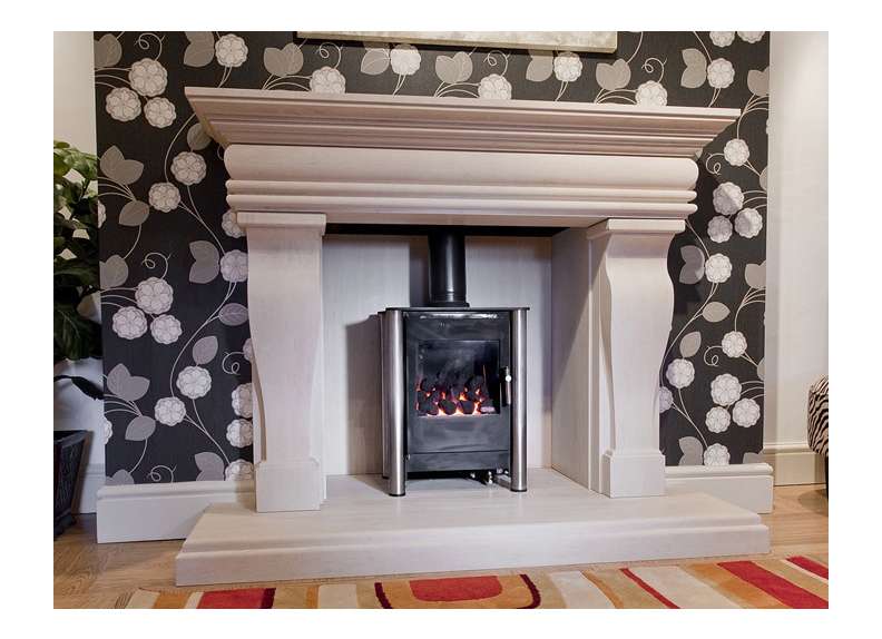 Gentel Limestone fireplace