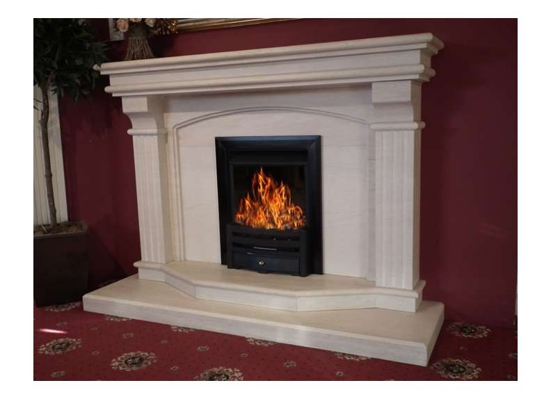 Tiree 60 limestone  fireplace