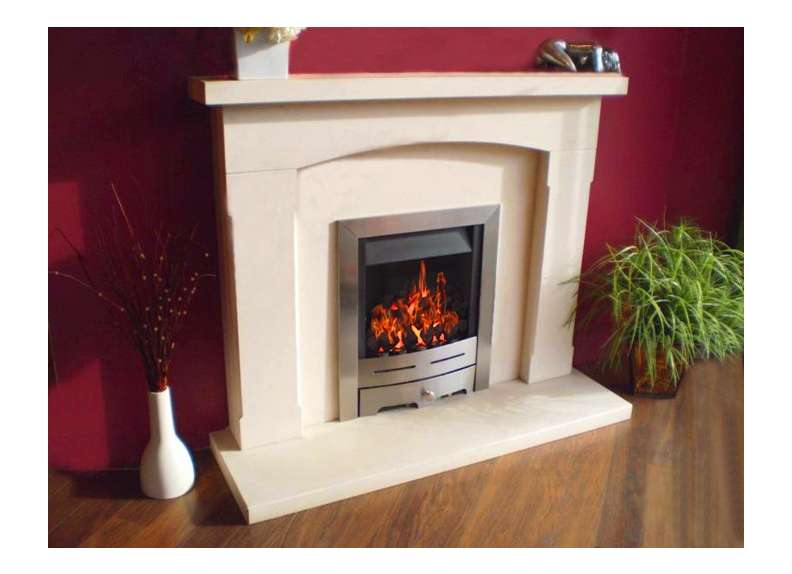 Orbe limestone fireplace & fire package
