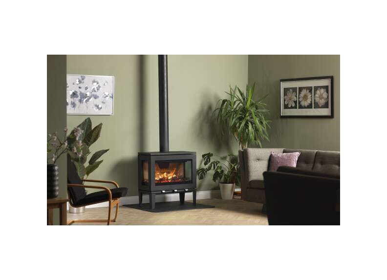 PureVision Linear LPV8 3 sided wood burning stove