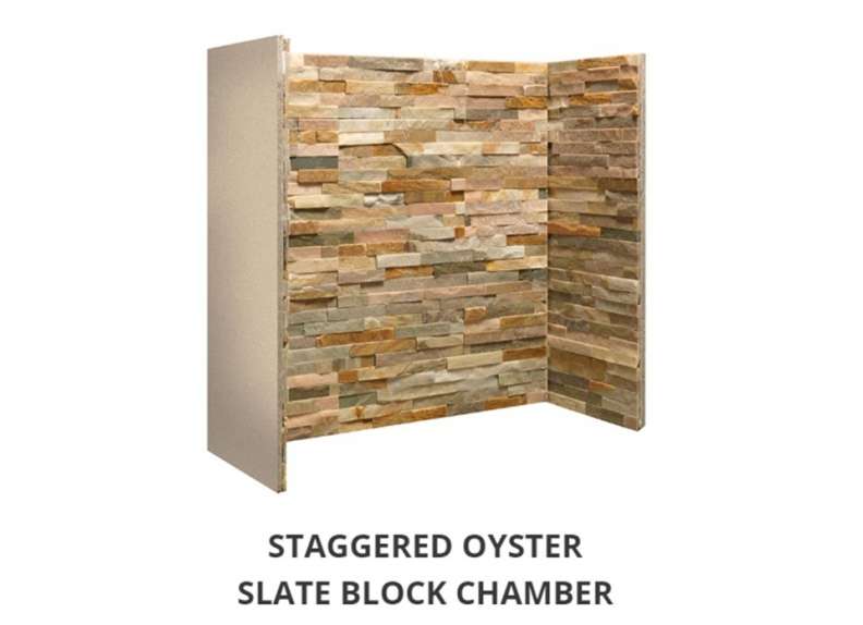 Staggered Oyster Slate Block chamber 