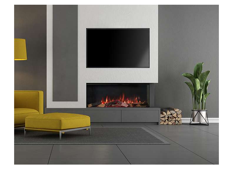 Vision e-Line Solus VS100 LED Media Wall fire electric fire