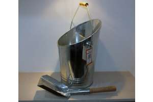 Galvanised Coal Bucket with Shovel