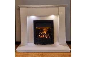 KANTON MARBLE FIREPLACE WITH LED DOWNLIGHTS