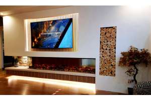New Forest 2400 Panoramic LED Media Wall Electric fire