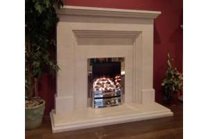 Calvi 54 limestone  fireplace