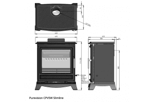 PureVision CPV5W-SLIM slimline Classic stove