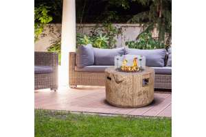 Marquis outdoor gas fire pit table - round