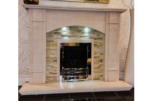Madison deluxe limestone with LED downlights