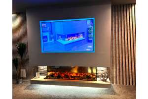 New Forest 1600 Panoramic LED Media Wall Electric fire