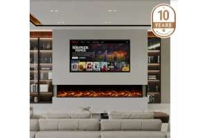 Bespoke Panoramic X3000 Media wall LED electric fire