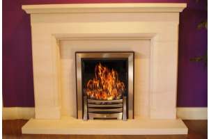 Ludlow Limestone fireplace