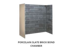 Porcelain Slate Brick Bond chamber
