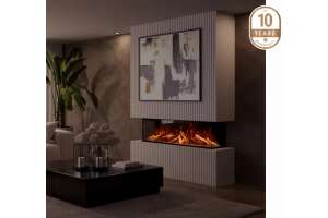 Bespoke Panoramic S1000 Media wall LED electric fire