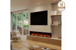 Bespoke Panoramic S2000 Media wall LED electric fire