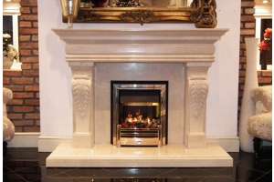 Bellageo Sofital Natural Creme Marble Fireplace