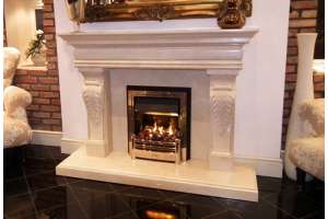 Bellageo Sofital Natural Creme Marble Fireplace