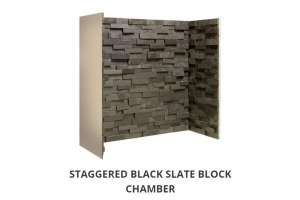 Staggered Black Slate Block chamber 