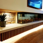 New Forest 2400 Black Edition LED electric media wall fire