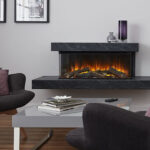 Brockenhurst 1600 Black Edition electric suite with New Forest 1600 Fire