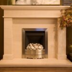 Windsor limestone fireplace