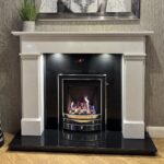 LINCOLN MARBLE FIREPLACE WITH LED DOWNLIGHTS