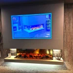 New Forest 1600 Black Edition media wall fire