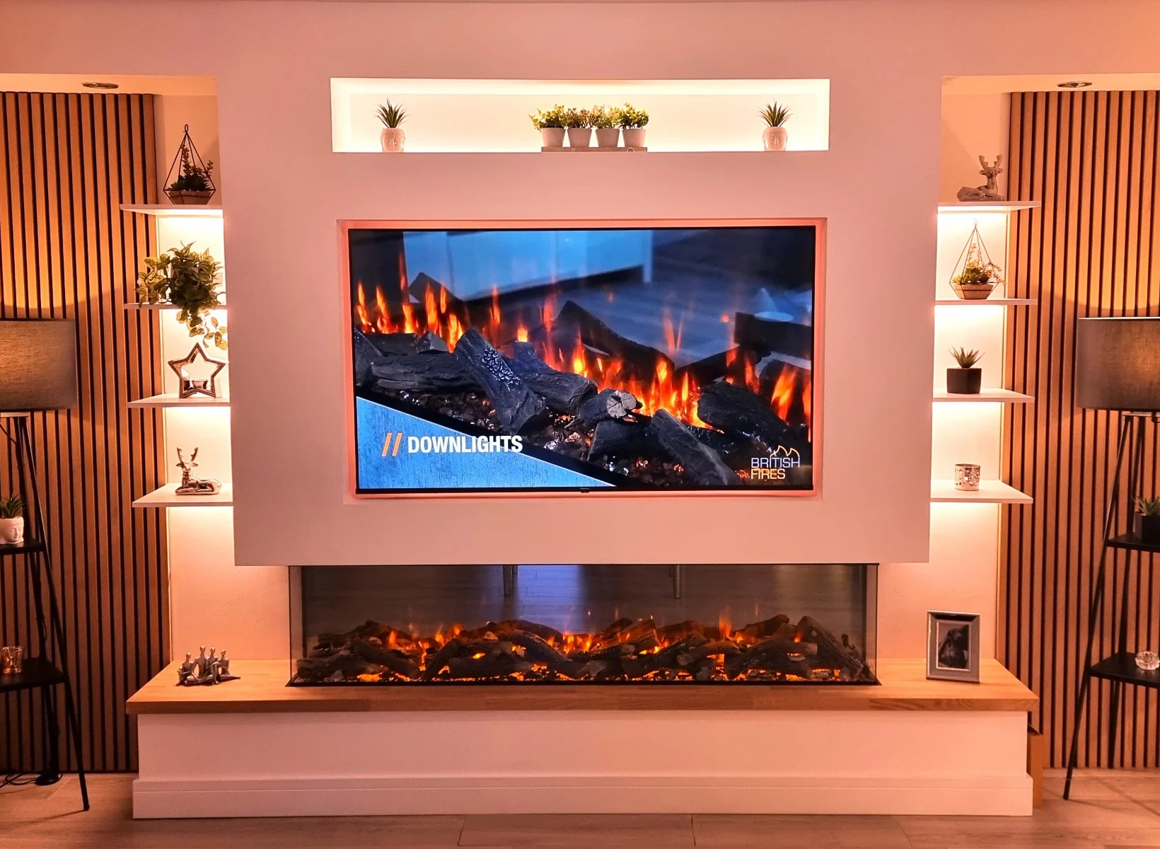 New Forest 1900 Black Edition media wall fire