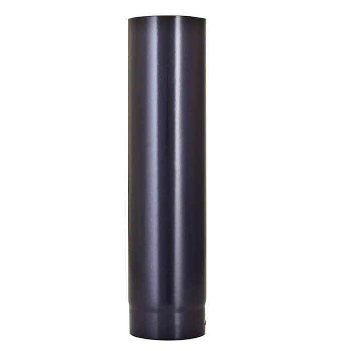 Vitreous enamel flue pipe Matt Black 150mm