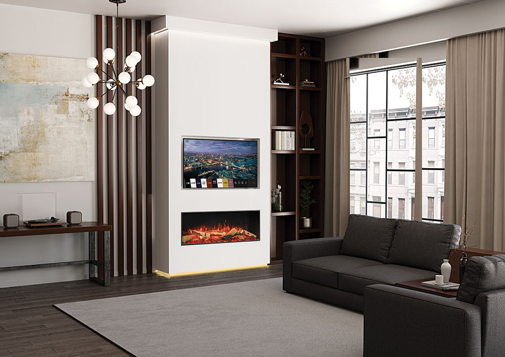 Gazco Onyx Avanti 110RW LED Media Wall electric fire