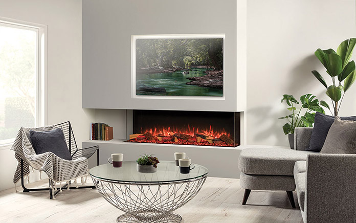 Gazco Onyx Avanti 150RW LED Media Wall electric fire