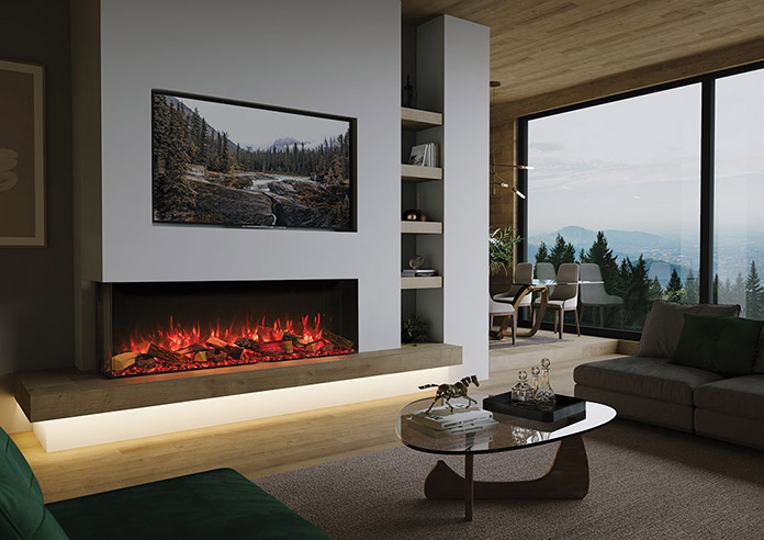 Gazco Onyx Avanti 150RW LED Media Wall electric fire