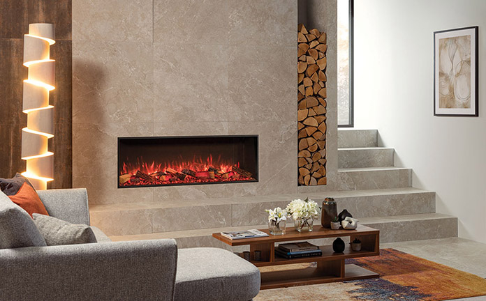 Gazco Onyx Avanti 150RW LED Media Wall electric fire