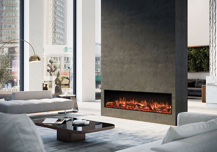 Gazco Onyx Avanti 190RW LED Media Wall electric fire