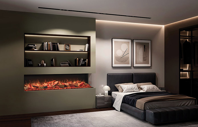 Gazco Onyx Avanti 190RW LED Media Wall electric fire