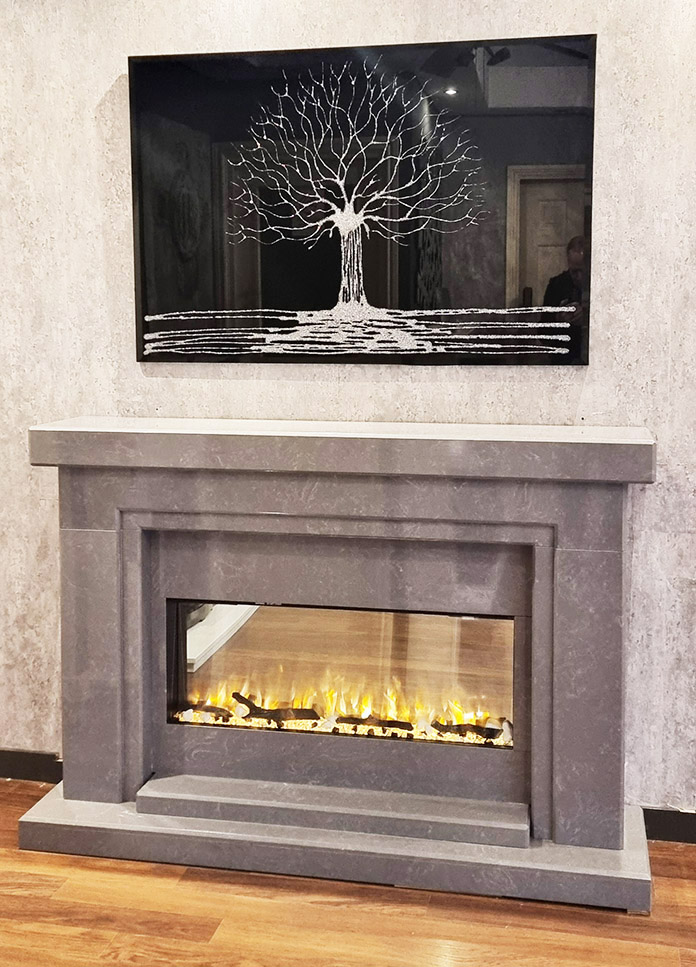 SPECTRUM GREY MARBLE ELECTRIC SUITE with led downlights