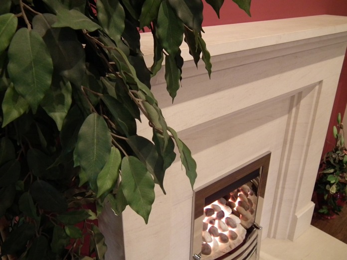 Calvi 54 limestone  fireplace