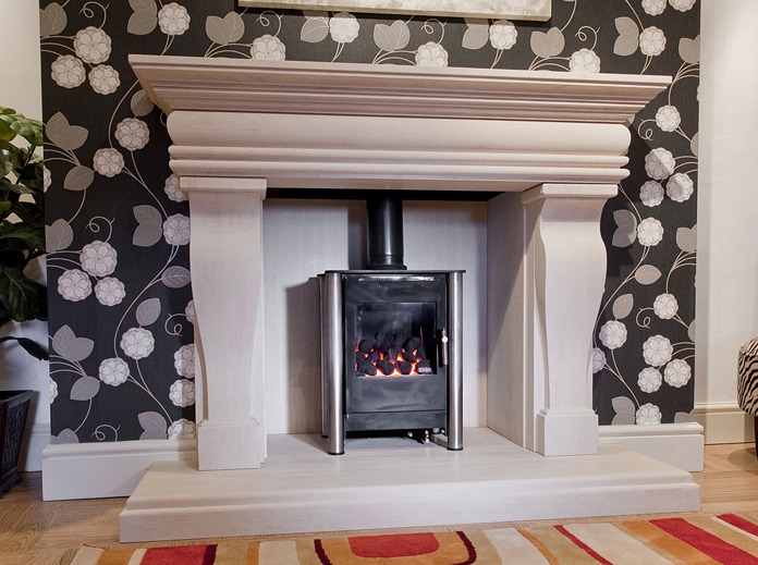 Gentel Limestone fireplace