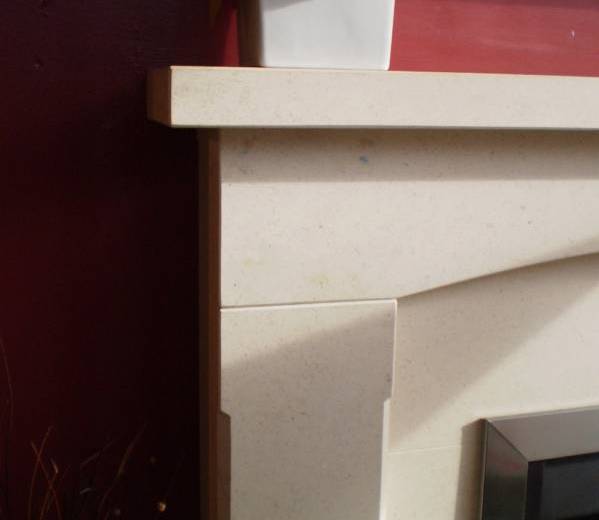 Luxe Limestone fireplace