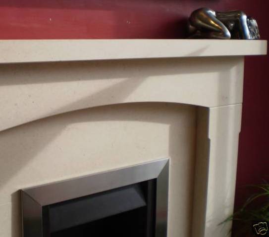 Luxe Limestone fireplace