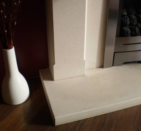 Luxe Limestone fireplace