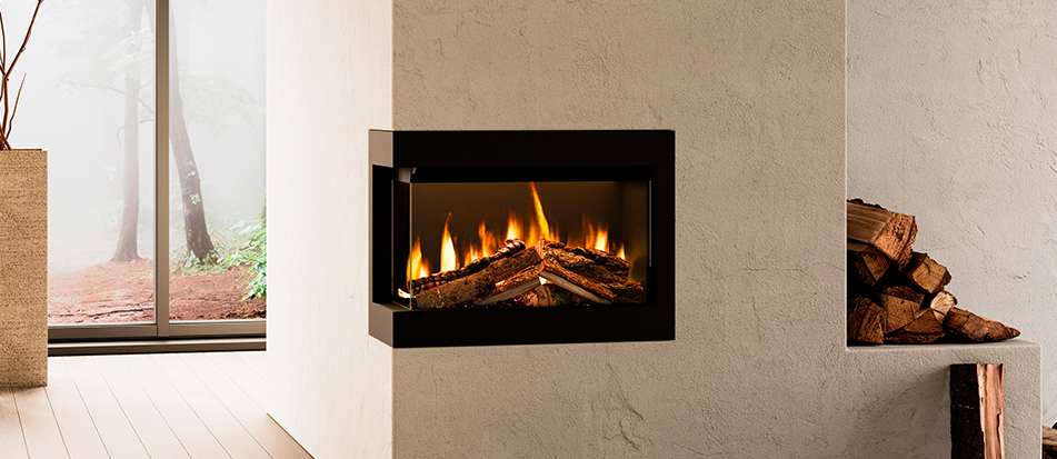 British Fires Ashlett Black Edition LED inset electric fire