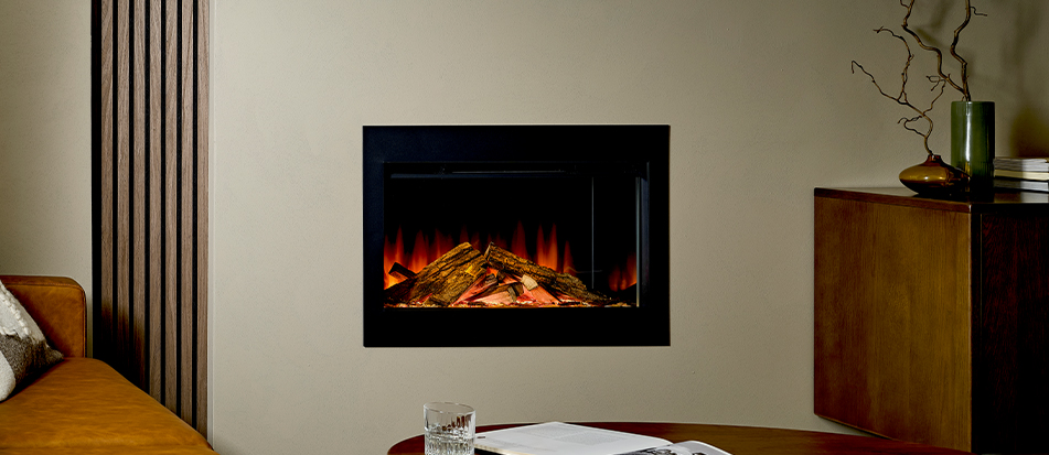 British Fires Ashlett Black Edition LED inset electric fire