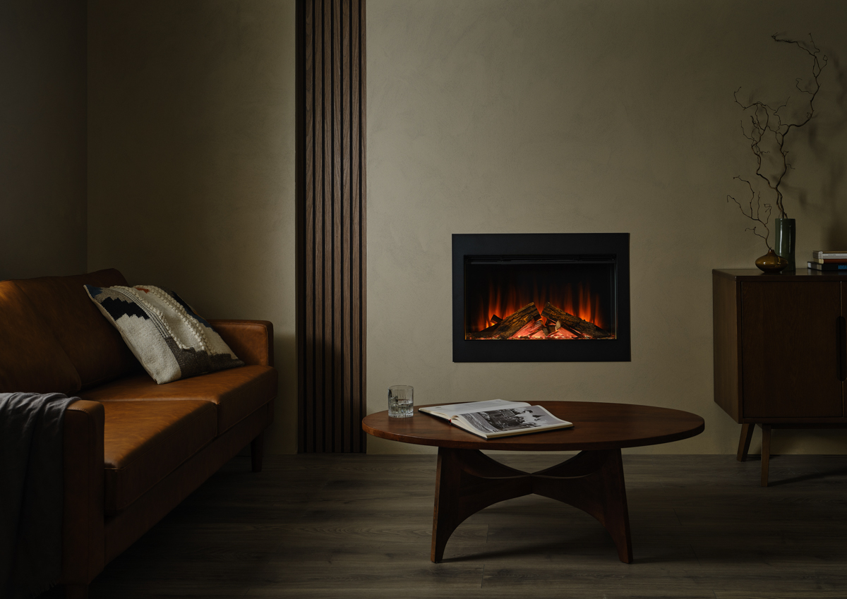 British Fires Ashlett Black Edition LED inset electric fire