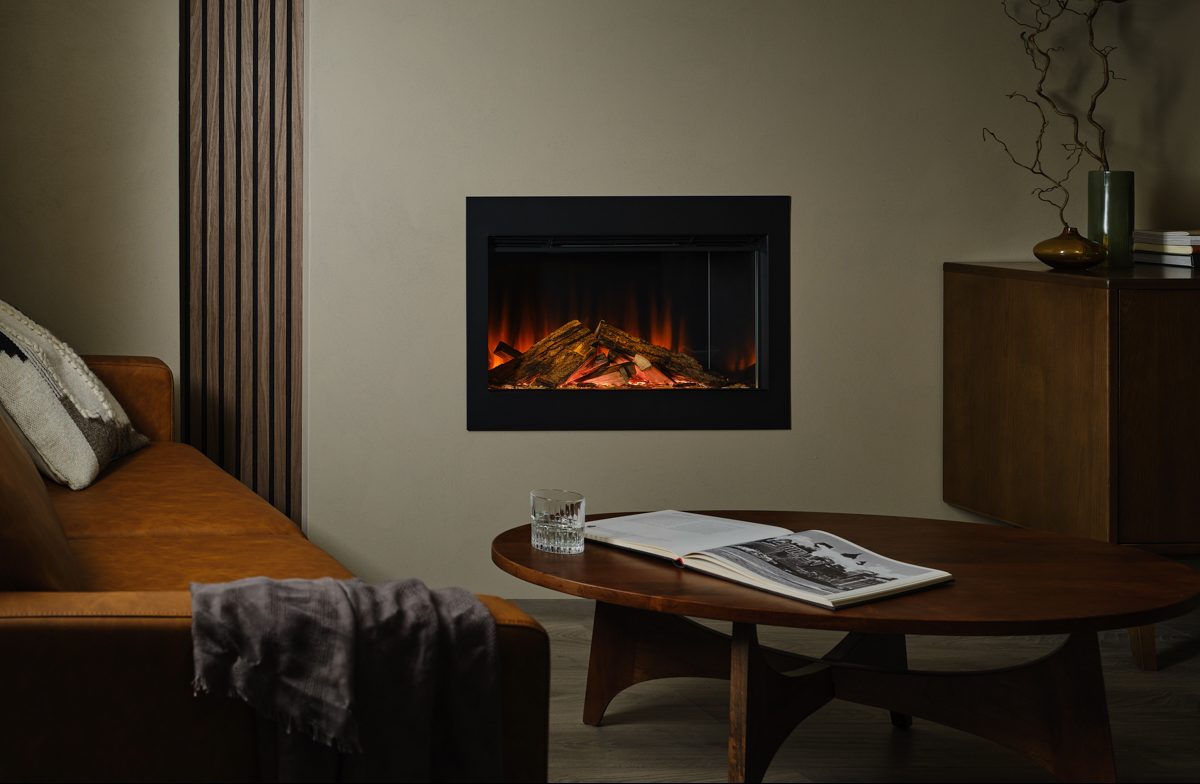 British Fires Ashlett Black Edition LED inset electric fire