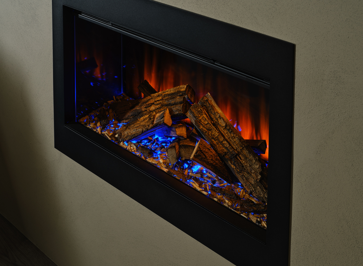 British Fires Ashlett Black Edition LED inset electric fire