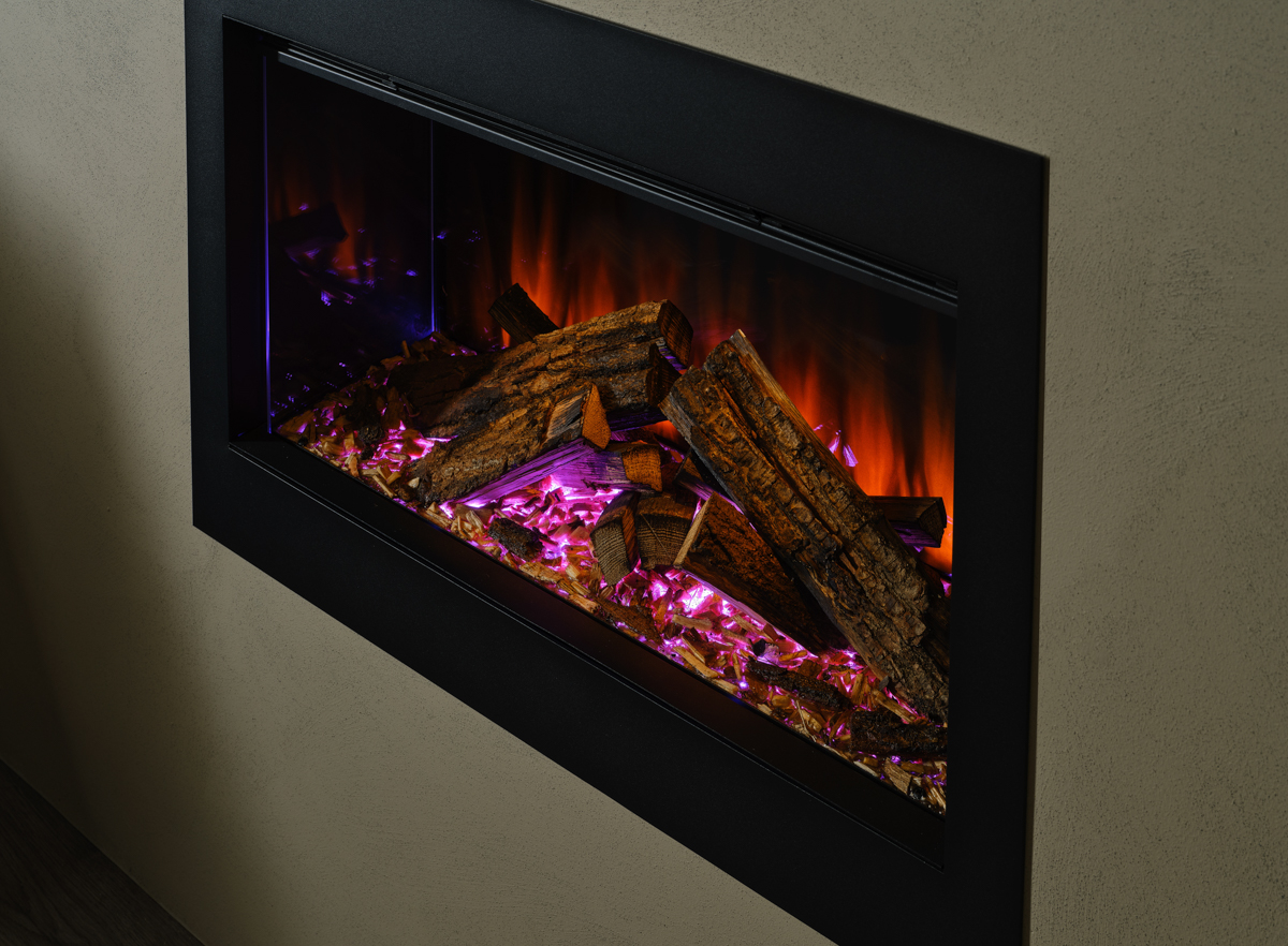 British Fires Ashlett Black Edition LED inset electric fire