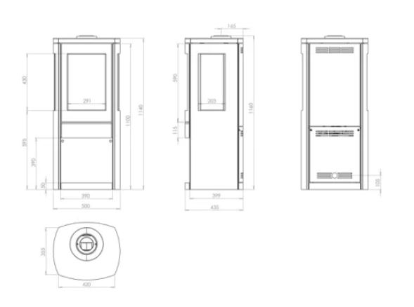 Qudos Athena balanced flue gas stove